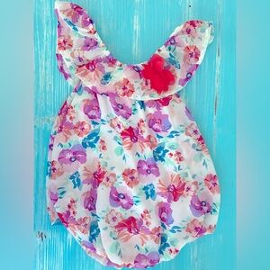 Baby Girl Floral Romper Size 3-6 Months
